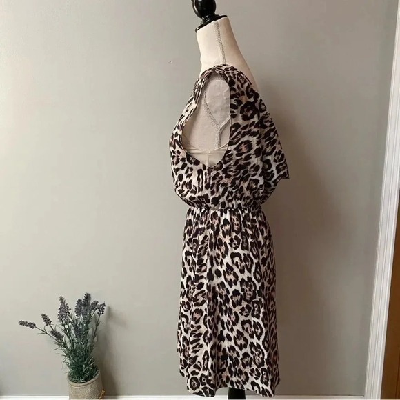 Alice + Olivia Leopard Print Open Back Mini Dress XS Blouson Party Cocktail - Picture 8 of 16